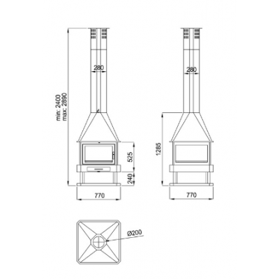 Chimenea BRONPI modelo HUELVA