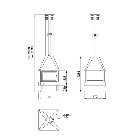 Chimenea BRONPI modelo HUELVA