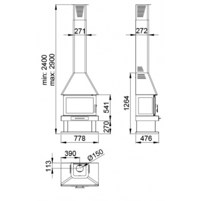 Chimenea BRONPI HUESCA Transporte gratuito